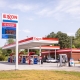 View of Exxon gasoline station from the street
