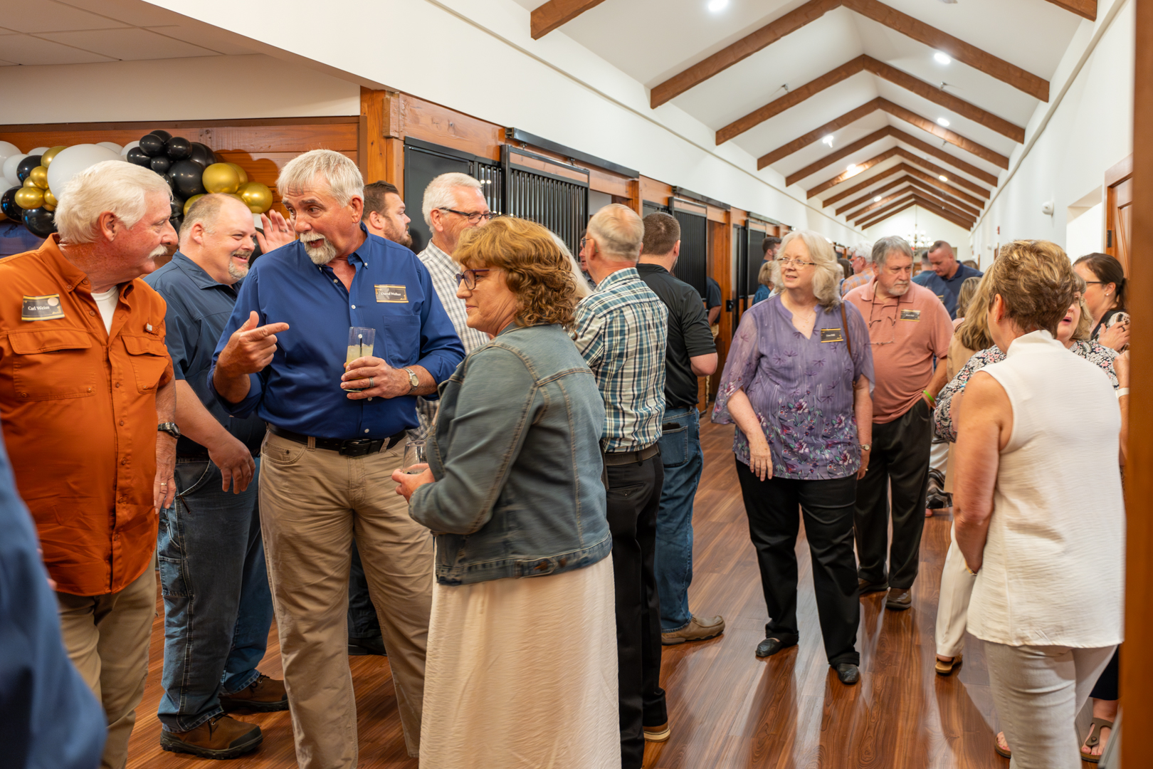 Group dancing at Hutchens 50th Anniversary Event