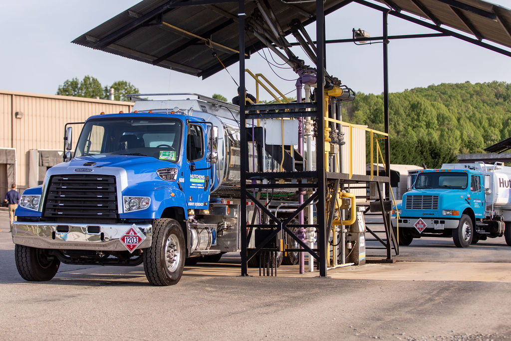 Hutchens Rentz-Eden team member preparing a tanker for a delivery at one of their fuel distributor centers.